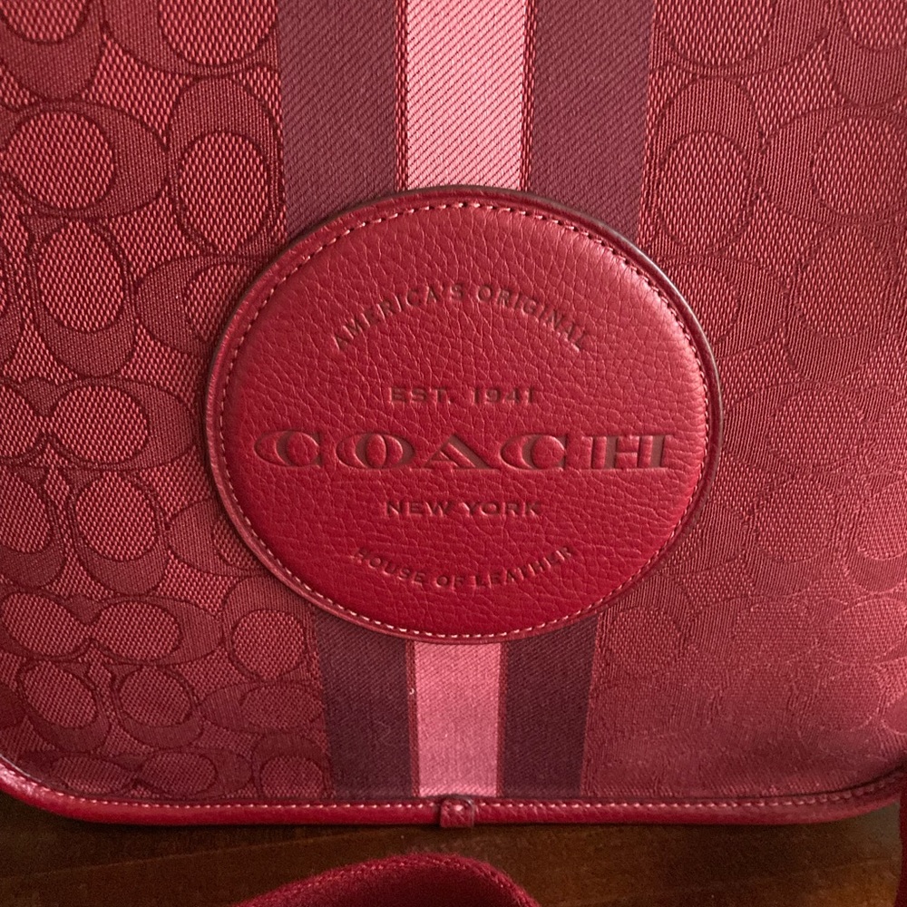 Coach Dempsey File Bag Signature Red Crossbody Bag NWT - Picture 4 of 13